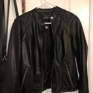 Express moto leather jacket